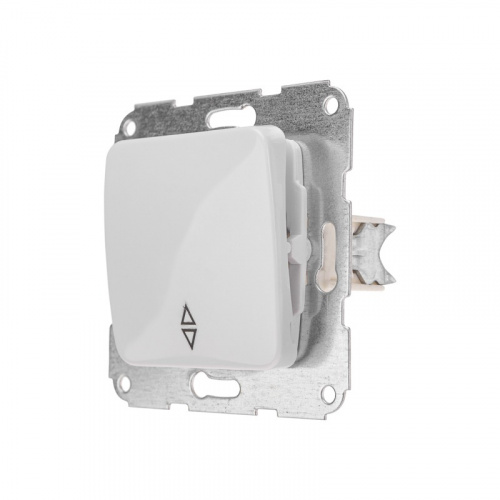 картинка DEA Выключатель (переключатель) 1кл прох.  с/у 10А мех.  белый KRANZ от магазина Сантехстрой