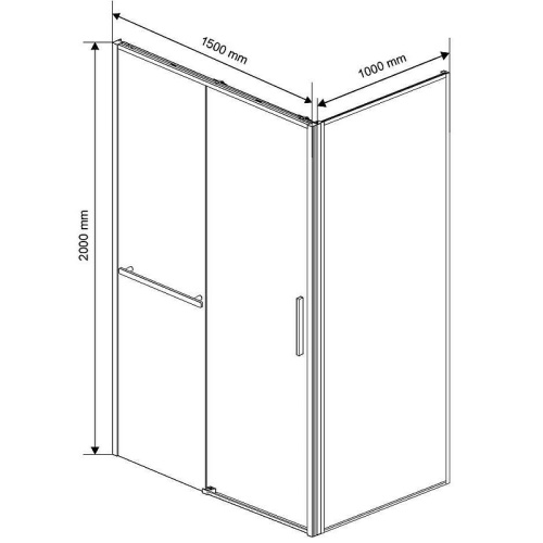 картинка Душевой уголок Vincea Slim Soft 150x100 VSR-1SS1015CLB профиль Черный стекло прозрачное от магазина Сантехстрой