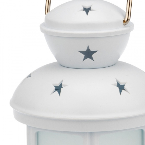 картинка Декоративный фонарь 12х12х20,6 см,  белый корпус,  теплый белый цвет свечения с эффектом пламени свечи NEON-NIGHT от магазина Сантехстрой