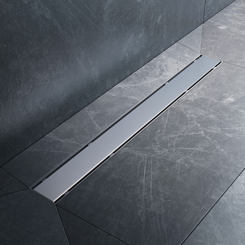 картинка W02SC-U11-070-04SB PrimeFlow Трап для душа линейный универс затвор Tile 70см цвет сталь мат от магазина Сантехстрой