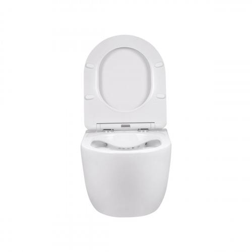 картинка Унитаз подвесной Evo VT1-34S безободковый, цвет белый, ультратонкое soft-close сиденье от магазина Сантехстрой