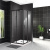 картинка Душевой уголок BelBagno Uno 90х90 UNO-195-A-2-90-C-NERO профиль Черный матовый стекло прозрачное от магазина Сантехстрой