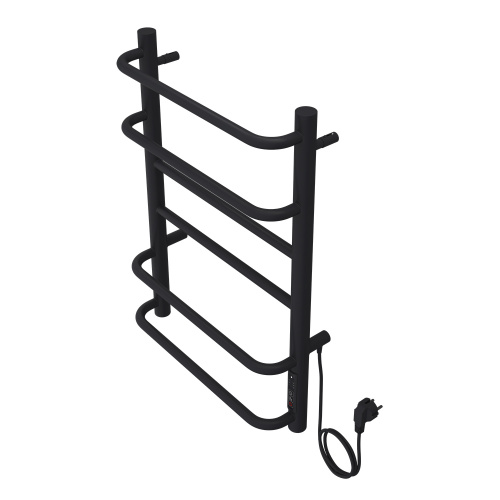 картинка Полотенцесушитель электрический AZARIO MILAN 400/600 6 секций, диммер справа, черный (AZ90846B) от магазина Сантехстрой
