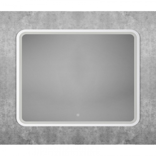 картинка Зеркало Art&Max Genova AM-Gen-900-800-DS-F-White 90х80 с подсветкой, белый матовый от магазина Сантехстрой