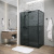 картинка Душевое ограждение Grossman Galaxy 100.K33.01.100.21.10-200.K33.01.90.21.10 (100х90х195) раздвижная,черный матовый,стекло тонированное,2 места от магазина Сантехстрой