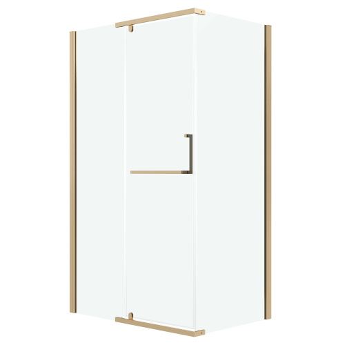 картинка Боковая стенка Grossman Pragma 200.K33.03.90.32.00 (90х195) золото сатин,стекло прозрачное, 1 место от магазина Сантехстрой