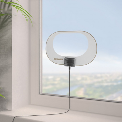 картинка Антенна комнатная «Активная» для цифрового телевидения DVB-T2, Ag-713 REXANT от магазина Сантехстрой