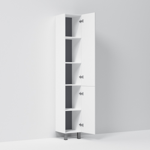 картинка M90CSR0306WG GEM, шкаф-колонна, напольный, правый, 30 см, двери, push-to-open, цвет: белый, глянец от магазина Сантехстрой