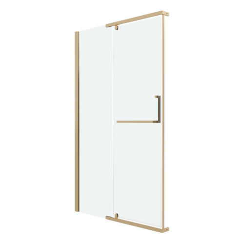 картинка Дверь в нишу Grossman Pragma 100.K33.03.100.32.00 (100х195) золото сатин,стекло прозрачное,распашная, 1 место от магазина Сантехстрой