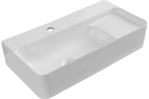 картинка Раковина керамическая подвесная Aquanet COMFORT-3 600x305x130 с отв.под смеситель, белый (326050) 00326050 от магазина Сантехстрой