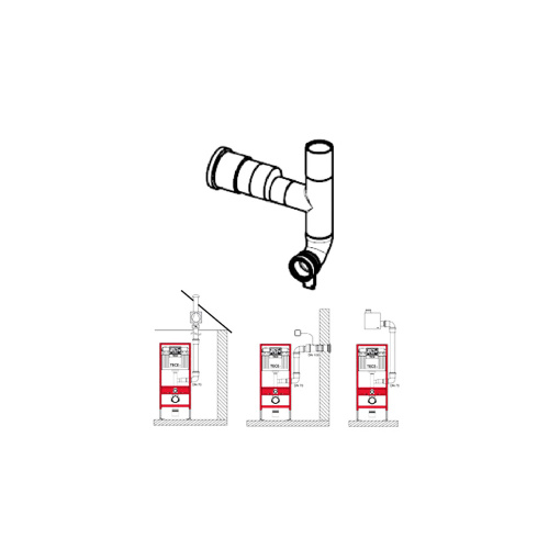 картинка TECEprofil Сменный сливной патрубок для отвода воздуха, DN 70 «левый», 90° от магазина Сантехстрой