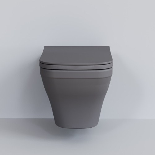 картинка Сиденье д/унитаза Ambassador Benefit 202T20301S (тонкое) СЕРОЕ МАТОВОЕ от магазина Сантехстрой