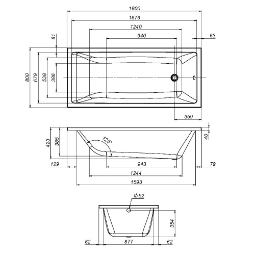 картинка W93A-180-080W-R Gem  каркас для ванны 180х80 см от магазина Сантехстрой