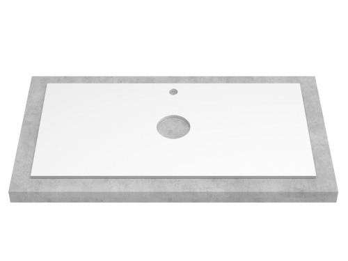 картинка Тумба со столешницей Валенсия 100, Камень / Столешница компакт-плита, Белая от магазина Сантехстрой