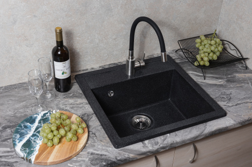 картинка Кухонная мойка прямоугольная 510х505мм Reflexion Zia RX1251СL, уголь от магазина Сантехстрой