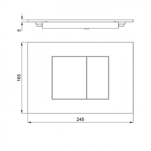 картинка ALMAR Клавиша двойного смыва для бачков Geberit/TECE, цвет нержавеющая сталь от магазина Сантехстрой