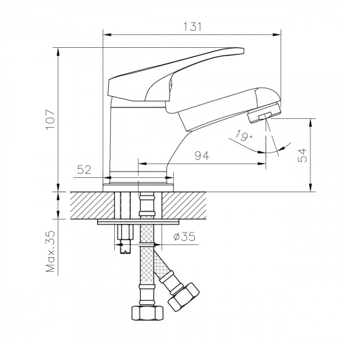 картинка Смеситель для раковины DECOROOM DR21 (DR21011) от магазина Сантехстрой