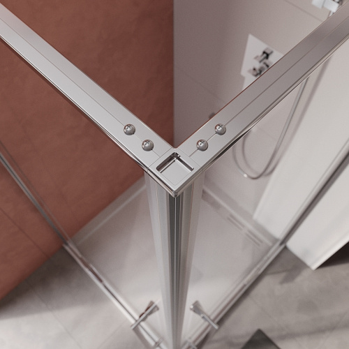 картинка Душевой уголок Cezares Liner 120x90 L LINER-AH-2-120/90-C-Cr-L профиль Хром стекло прозрачное от магазина Сантехстрой