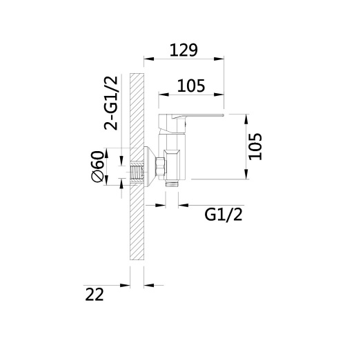 фото смеситель для душа d-lin d160363-a, черный