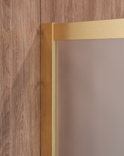 картинка Душевой уголок Cezares Molveno 90x90 MOLVENO-A-2-90-P-BORO профиль Брашированное золото стекло рифленое от магазина Сантехстрой