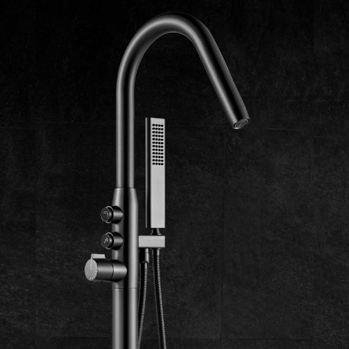 фото смеситель для ванны black&white universe u7752gm 7752gm gun metal