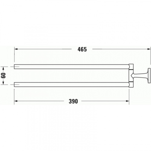 картинка Полотенцедержатель 46,5 см Duravit Starck T 0099411000 от магазина Сантехстрой