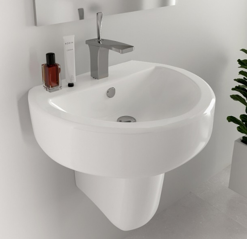 картинка Раковина Sanita Luxe Best 55 BSTSLWB01 Белая от магазина Сантехстрой