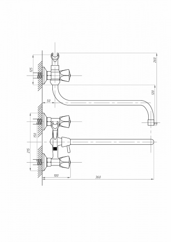 фото смеситель для ванны псм psm-157-50 хром
