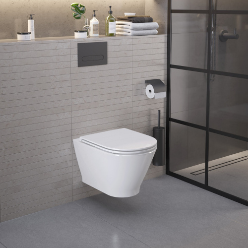 картинка Унитаз Elysium 183K19002RS (520*360*355) подвесной БЕЗОБОДКОВЫЙ, 2 места от магазина Сантехстрой