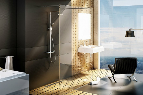 картинка Душевая перегородка Ravak Walk-In Free 130 GW9FJ0C00Z1 профиль Хром стекло Transparent от магазина Сантехстрой