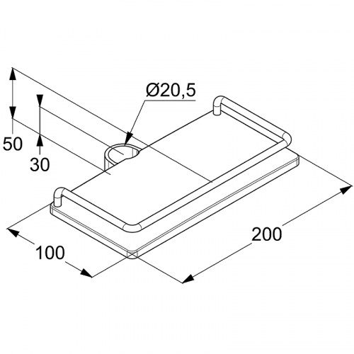 картинка Полка корзина KLUDI COCKPIT хром/белая (6410110-00) от магазина Сантехстрой
