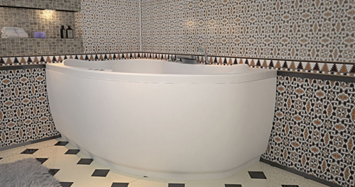 картинка Акриловая ванна Aquanet Capri 170x110 L 205345 без гидромассажа от магазина Сантехстрой
