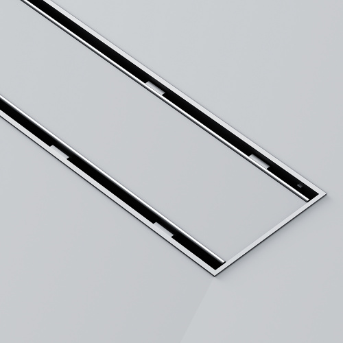 картинка W02SC-U11-050-04SB PrimeFlow Трап для душа линейный универс затвор Tile 50см цвет сталь мат от магазина Сантехстрой