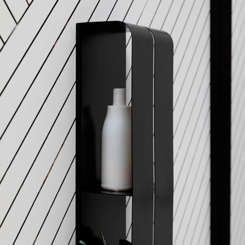 картинка Металлическая полка Aquanet Магнум 20х130 302228 Черная матовая от магазина Сантехстрой