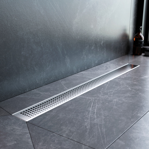 картинка W01SC-P11-080-01SB MasterFlow Трап для душа линейный универс затвор Cut Gradient 80см цвет сталь мат от магазина Сантехстрой