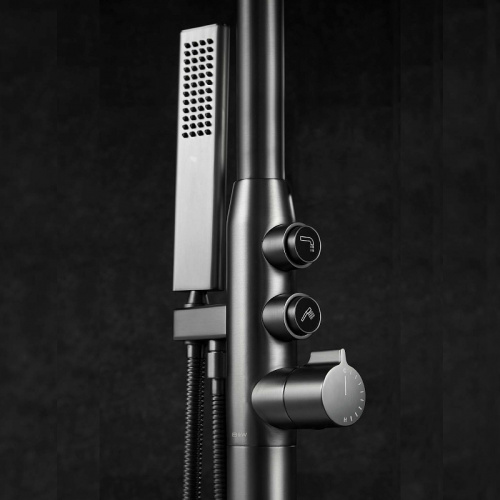 фото смеситель для ванны black&white universe u7752gm 7752gm gun metal