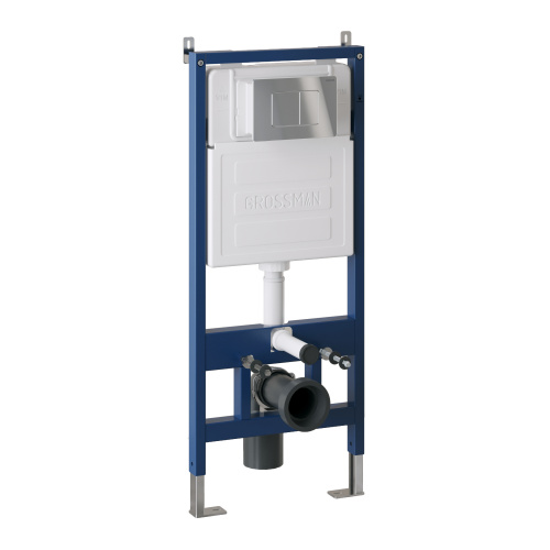 картинка Комплект 3 в 1: Grossman инсталляция 900.K31.01.000+клавиша 700.K31.04.10M.10M хром глянцевый+унитаз GR-4455BMSQ, 3 места от магазина Сантехстрой