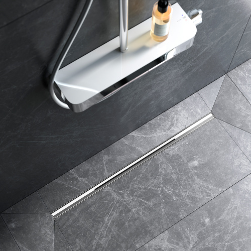 картинка W01SC-S11-080-05SB MasterFlow Трап для душа линейный универс затвор Slim line 80см цвет сталь мат от магазина Сантехстрой