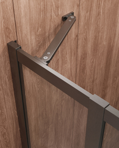 картинка Душевой уголок Cezares Molveno 120x120 MOLVENO-R-11-90+30-C-GM-IV профиль Оружейная сталь стекло прозрачное от магазина Сантехстрой