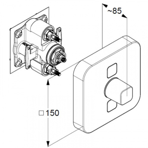 фото смеситель для ванны kludi push 387110538