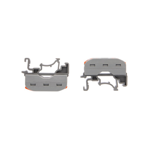 картинка Клемма СМК 222-422D проходная 2-полюсная,  с креплением на DIN-рейку (0,08-4 мм²) серая (50 шт. /уп. ) REXANT от магазина Сантехстрой