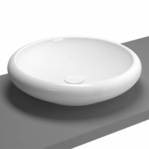 картинка Раковина, Vitra, Istanbul, ширина, мм-500, глубина, мм-500, высота, мм-130, тип установки-накладной (настольный), отверстия для смесителя-отсутствуют, без перелива, материал-керамика, вид грязеотталкивающего покрытия-VitrA Clean, в комплекте-керамическая от магазина Сантехстрой
