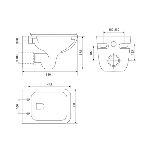 картинка Унитаз подвесной безободковый IDDIS Vibe (VIBRDSEi25) от магазина Сантехстрой