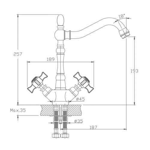 картинка Смеситель для кухни Haiba (HB4324) от магазина Сантехстрой