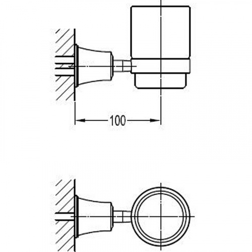 картинка Стакан для зубных щеток Cezares Liberty CZR-F-8986 Хром от магазина Сантехстрой