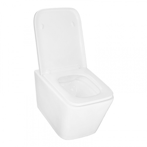 картинка Унитаз подвесной Azario Nova 505х350х345 безободковый, с ультратонким сиденьем микролифт (AZ2216) от магазина Сантехстрой