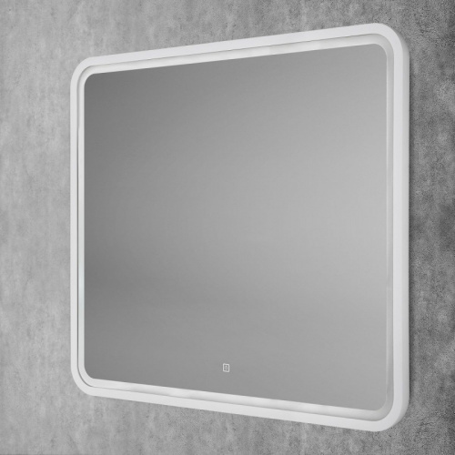 картинка Зеркало Art&Max Genova AM-Gen-900-800-DS-F-White 90х80 с подсветкой, белый матовый от магазина Сантехстрой