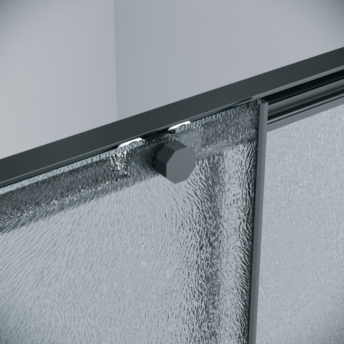 картинка Боковая стенка Grossman Style 200.K33.05.90.21.02 (90х195) черный матовый,стекло шиншилла, 1 место от магазина Сантехстрой