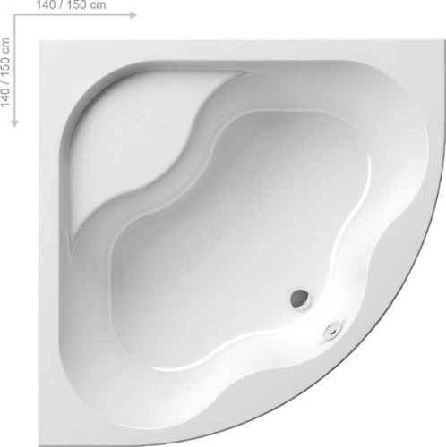 картинка Акриловая ванна Ravak New Day 140x140 C651000000 от магазина Сантехстрой