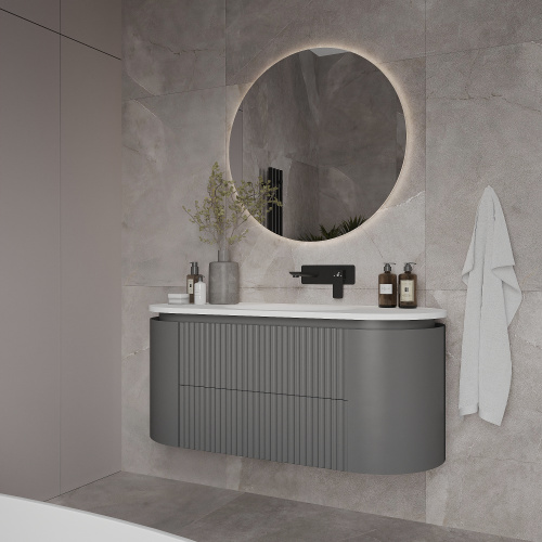 картинка Смеситель для раковины скрытого монтажа Oliveeka OL-869003-MB, черный матовый от магазина Сантехстрой